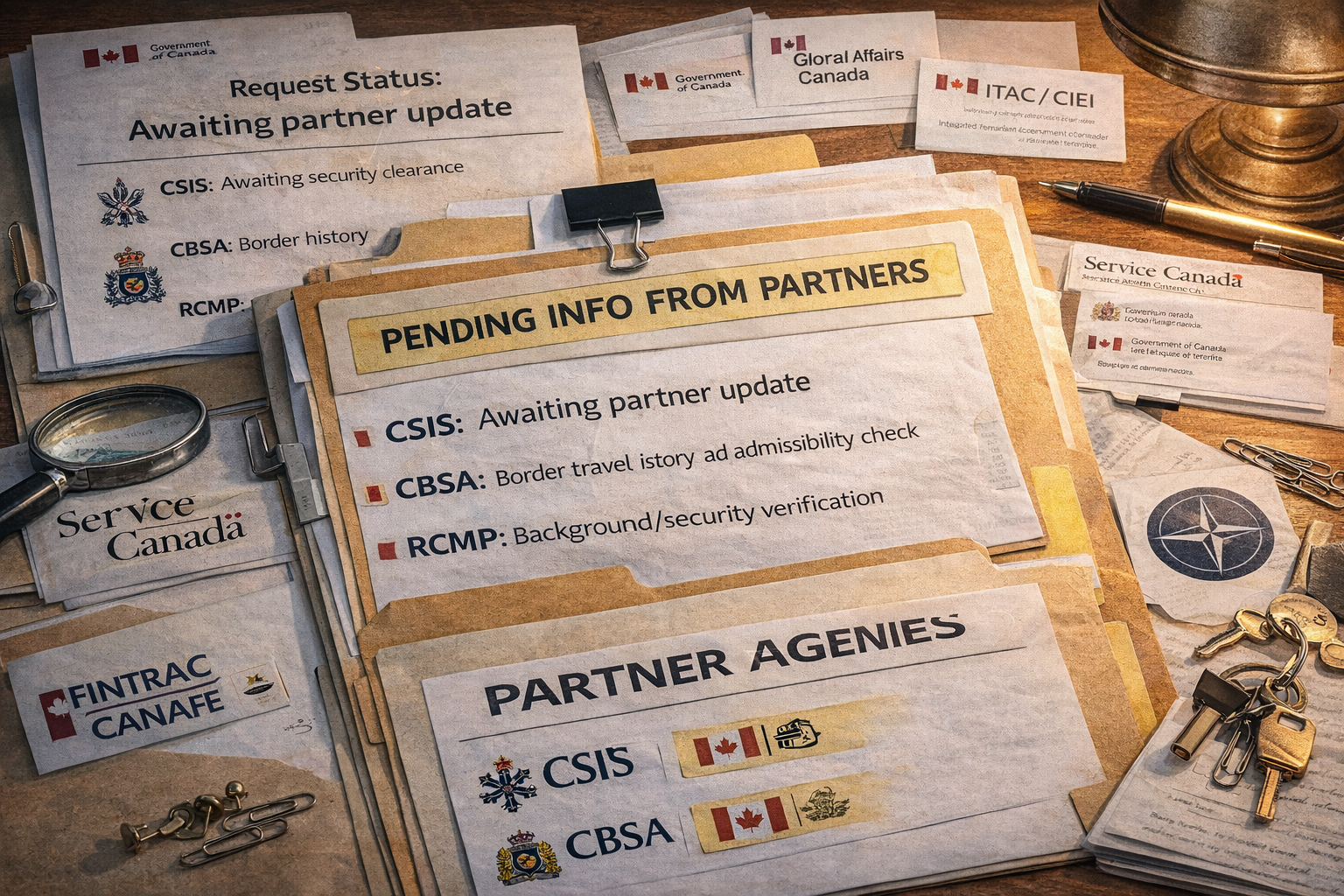 Pending info from partners note in an immigration delay case