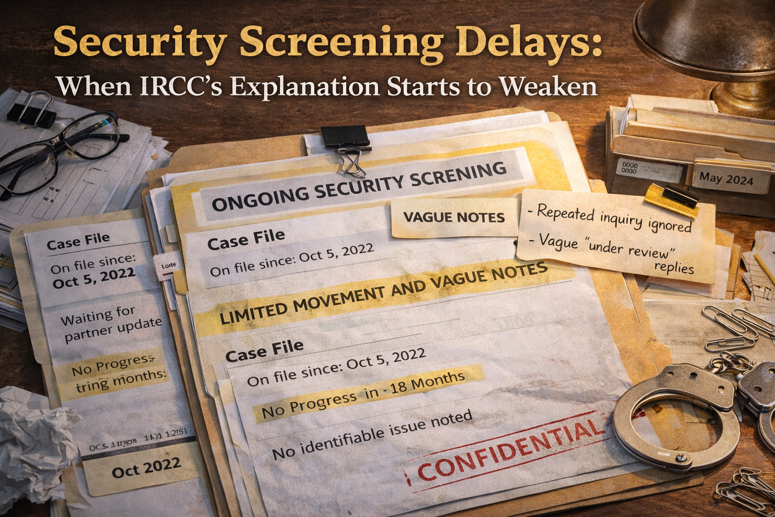 Security screening delays in a Canadian immigration file