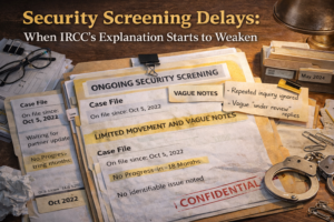 Security screening delays in a Canadian immigration file